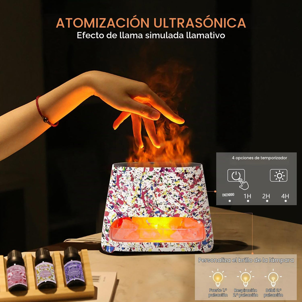 SALKING Difusor ultrasónico de aceite esencial 2 en 1 y lámpara de...