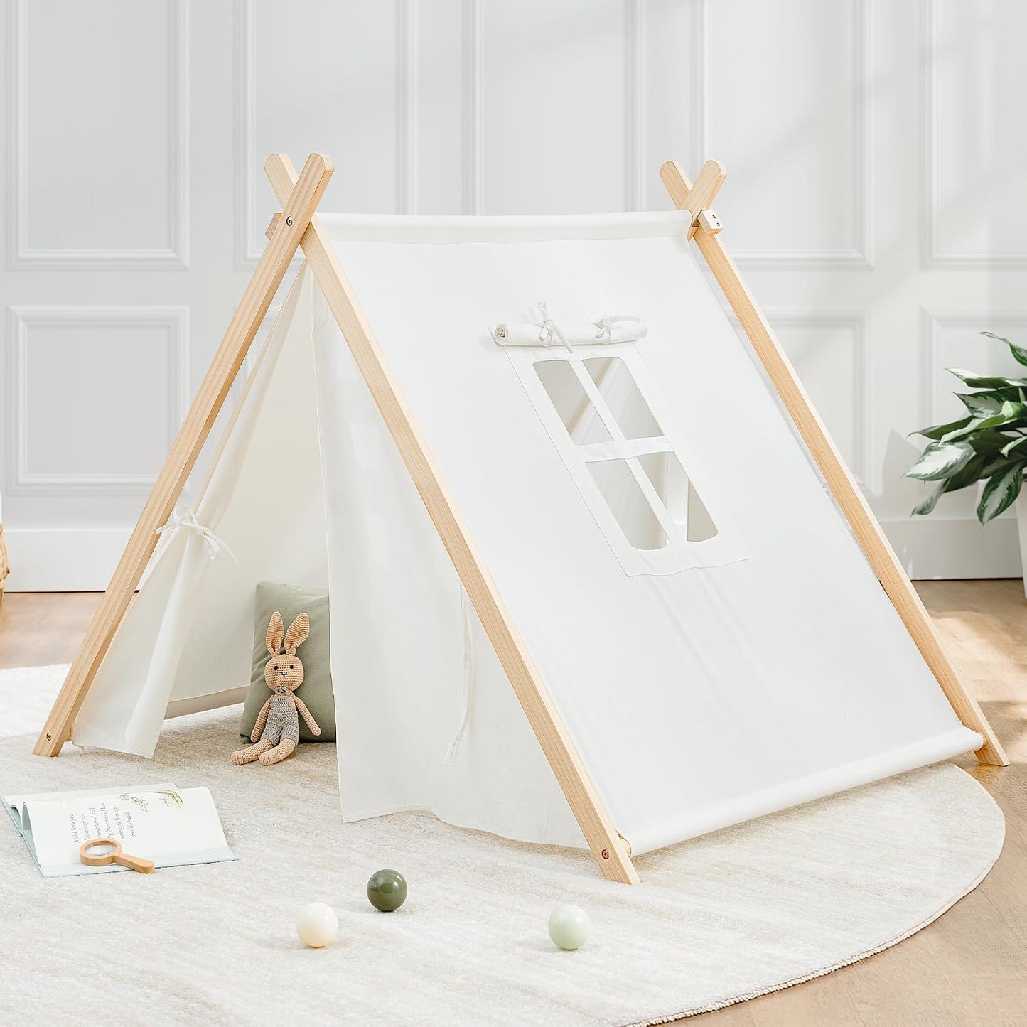 Comfy Cubs Tienda de campaña para niños, tipi de algodón transpirab...