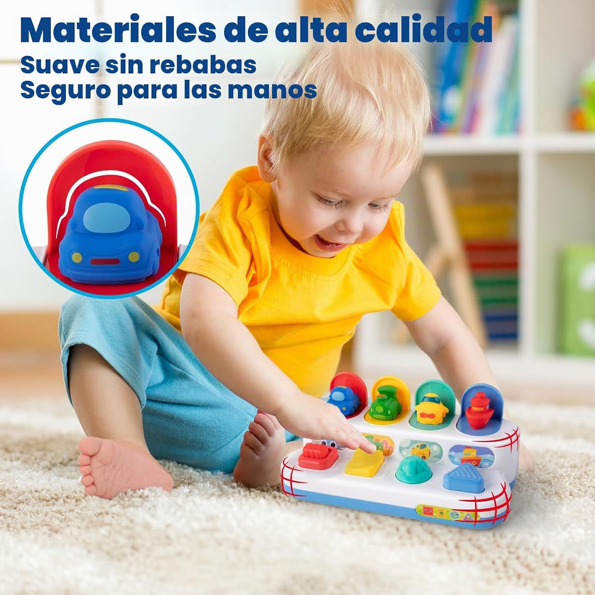 Juguete interactivo de vehículo emergente de causa y efecto para ni...