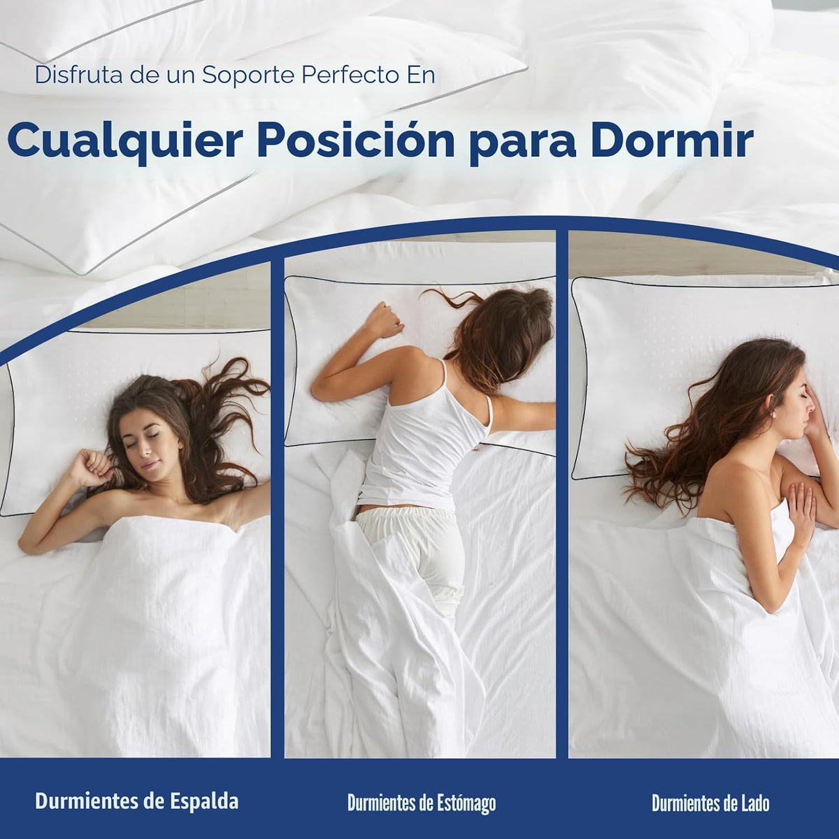 Higoom Almohadas de cama tamaño Queen para dormir, 4 unidades, almo...