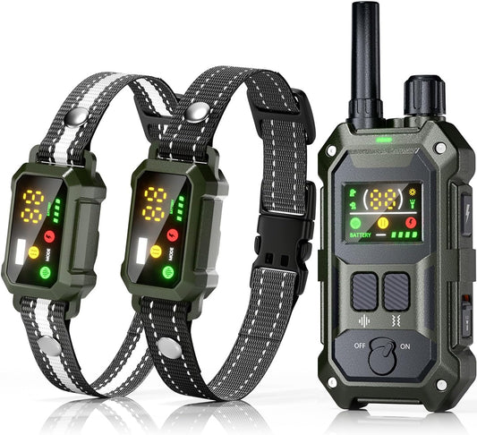 BLACKDOG Collar militar de choque para perro, 2 perros (5-150 libra...