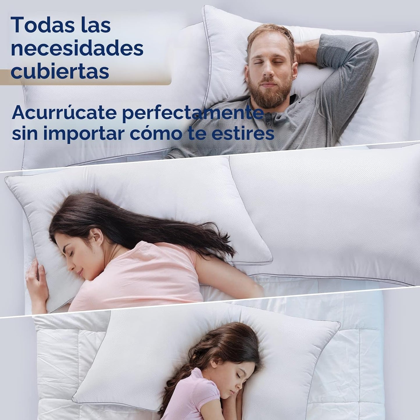 viewstar - Juego de 2 almohadas de tamaño King, almohada de relleno...