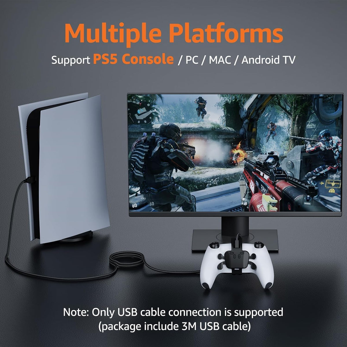 Paletas GMVOX para controlador PS-5 con función MIC | 4 botones tra...