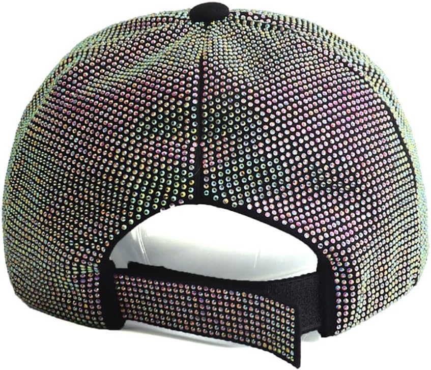 Gorra de béisbol ajustable para mujer, con diamantes de imitación b...