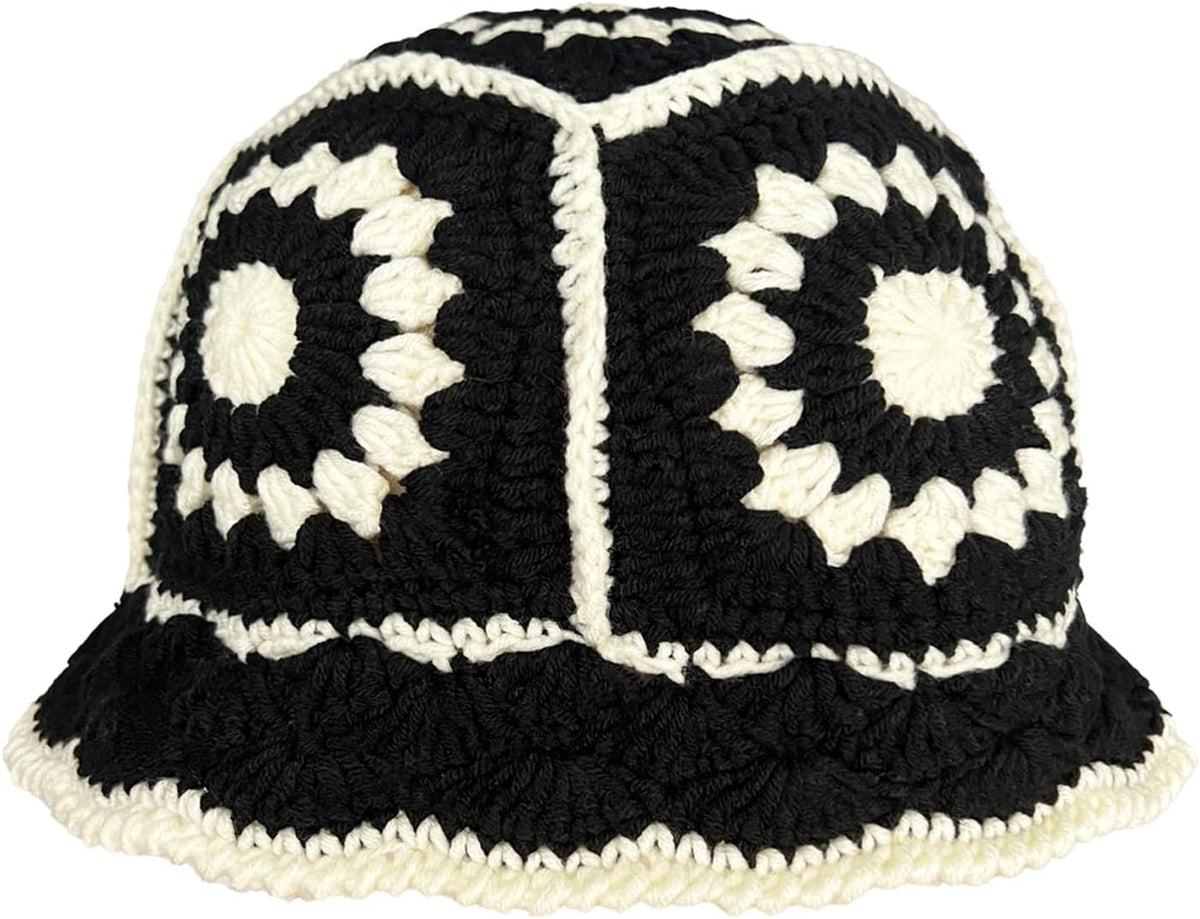 Hshsclth Sombreros de ganchillo para mujer, lindo gorro con patrón...
