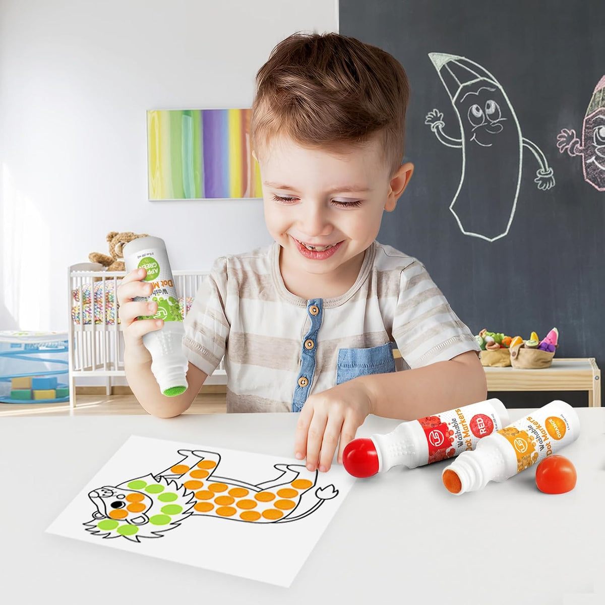 Marcadores de puntos, marcadores de puntos para niños pequeños, art...