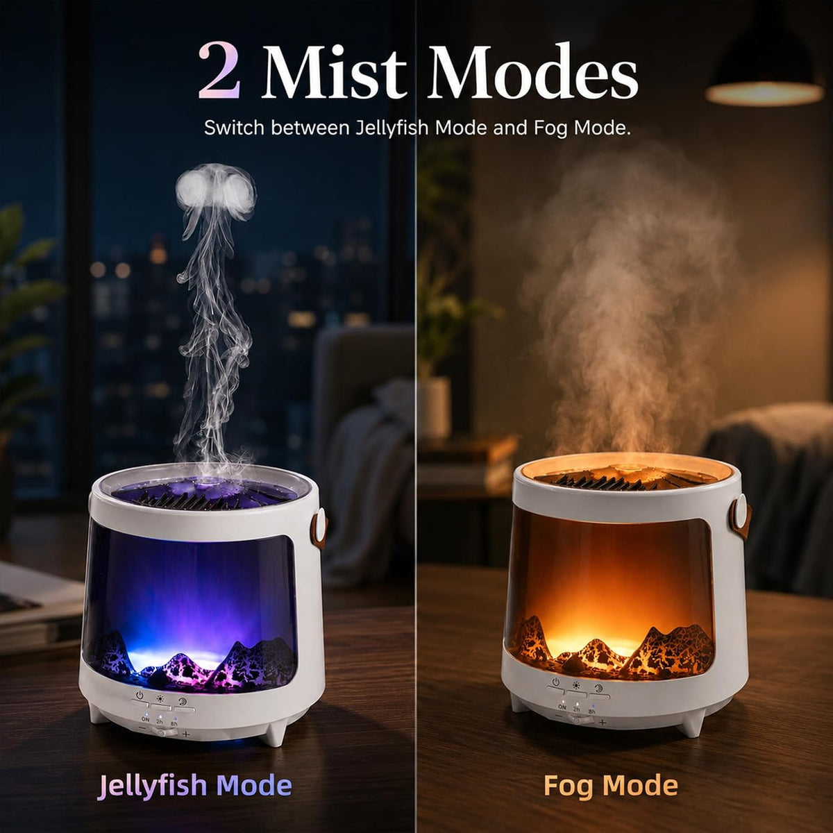 Medusa Aroma Difusor Auto-Off Cool Mist Humidificador para el hogar...