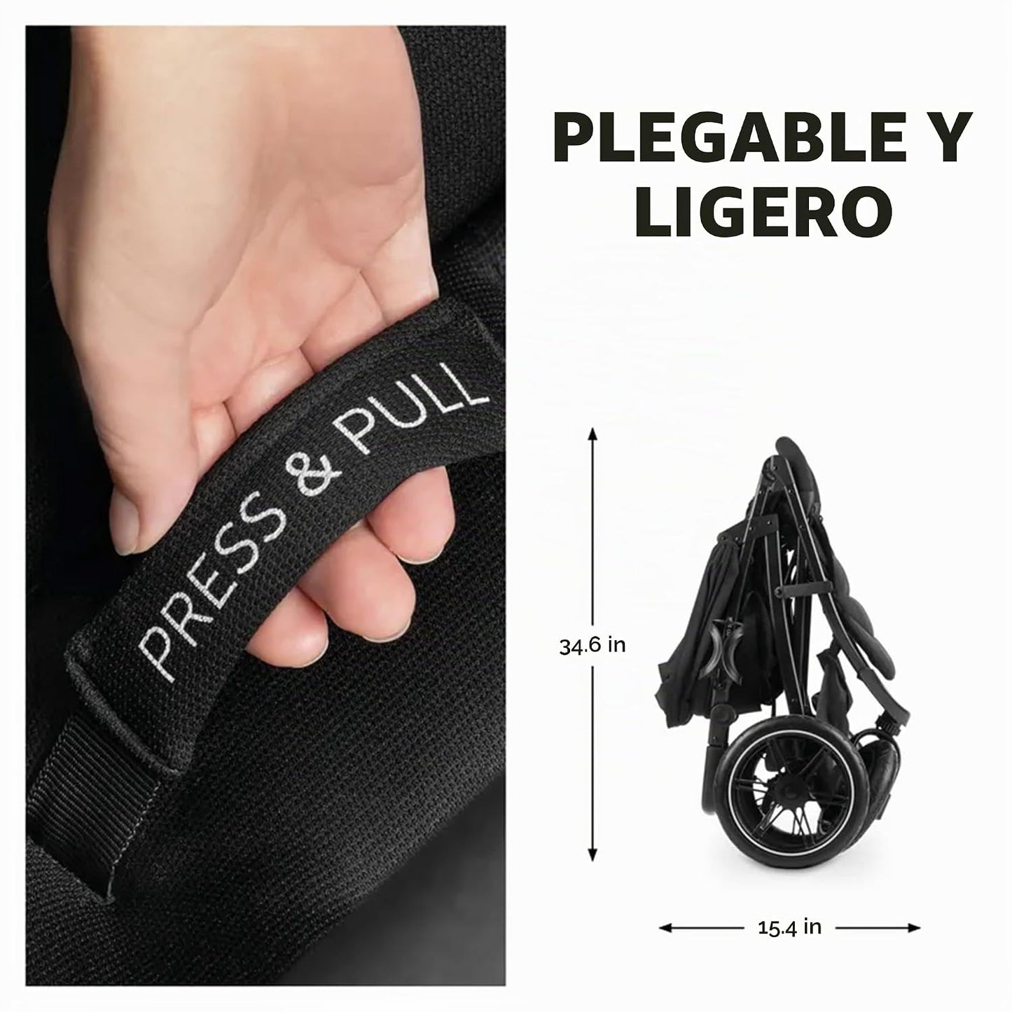 hauck Cochecito Rapid 3 Air, asiento reclinable de hasta 48.5 libra...