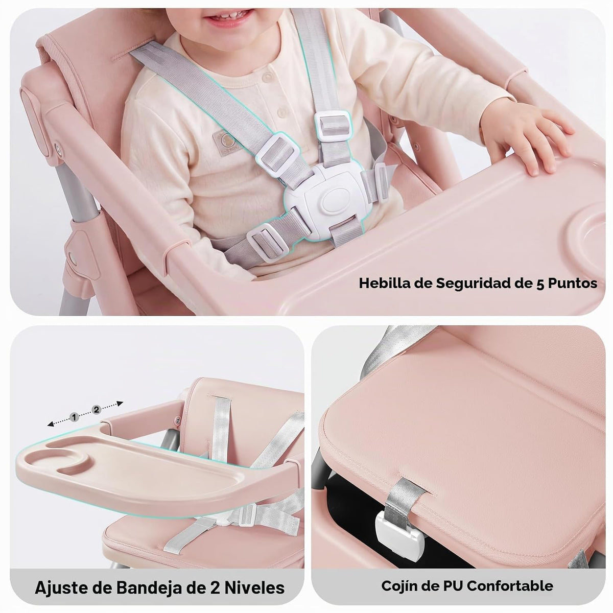 Asiento elevador para silla alta para bebé: asiento elevador portát...