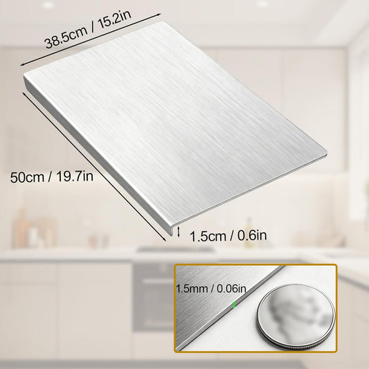 Tabla de cortar de acero inoxidable 304 para cocina, apta para lava...