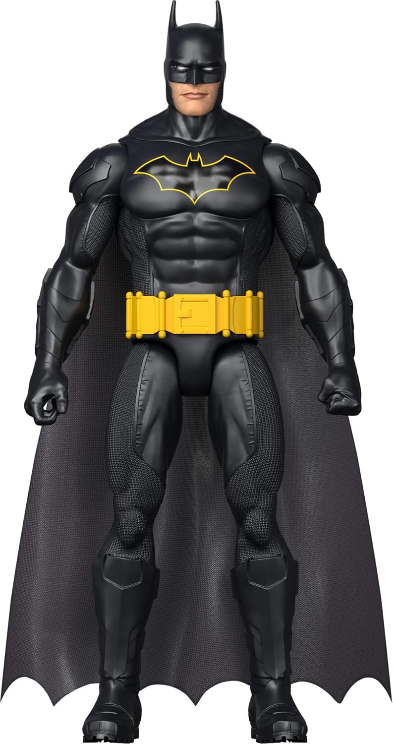 Mattel DC - Figura de acción de Batman de 12 pulgadas, traje negro...