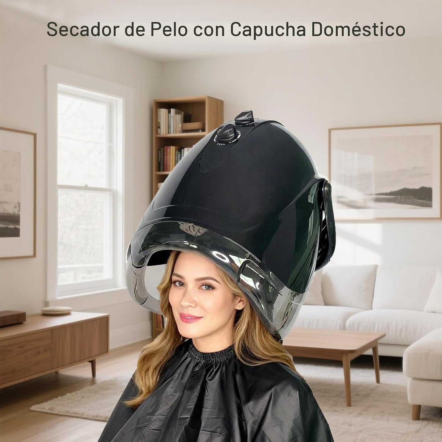 OIYALI Secador de pelo profesional con capucha de 1000 W, secador d...