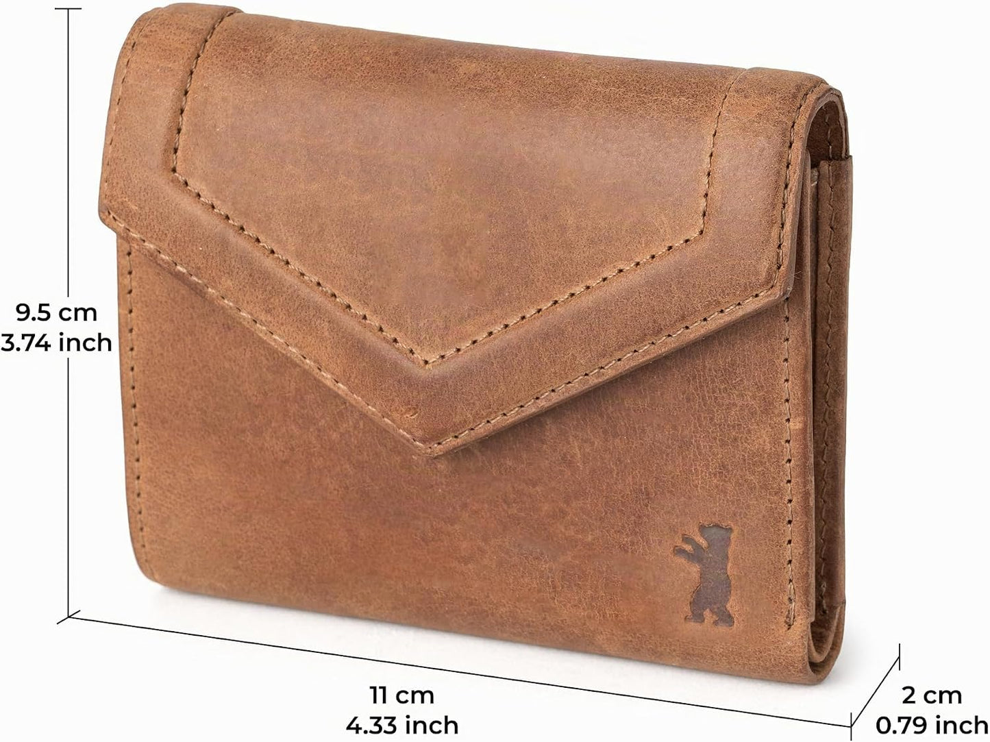 BERLINER BAGS Cartera Pequeña Mujer Katy de Piel Verdadera, Caja Re...