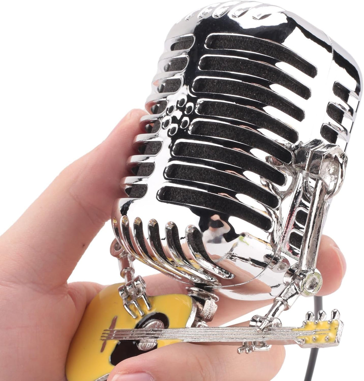 Lámpara de guitarra con micrófono vintage, regalos geniales de guit...