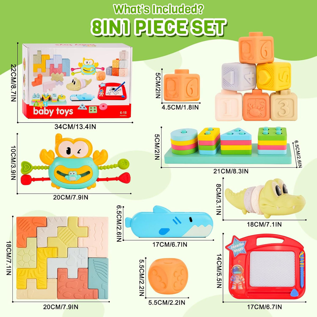 YMLGMAY Montessori Juguetes para bebés de 6 a 12 meses, juego de ju...