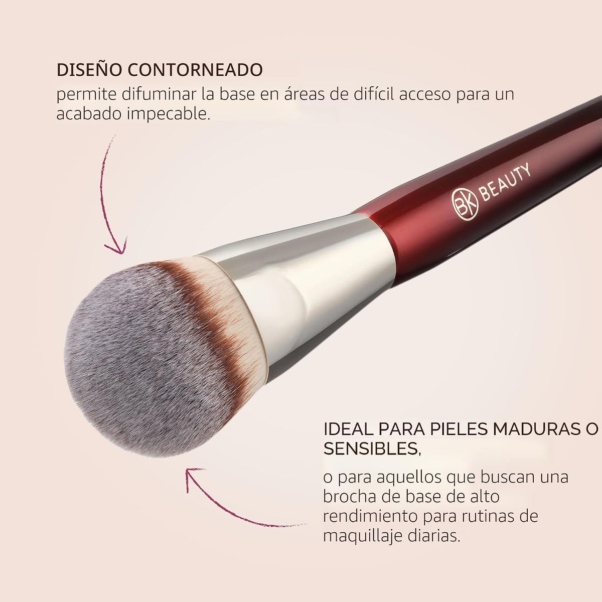 CEPILLOS BK BEAUTY - 101 CEPILLO DE BASE CONTORNEADO - Cepillo de B...