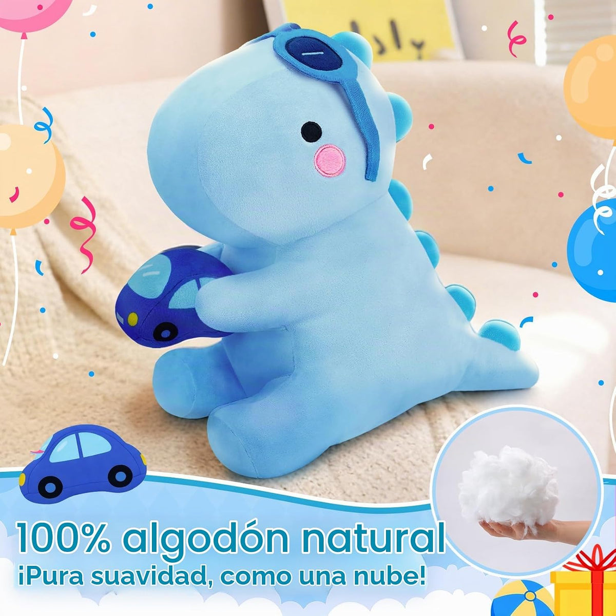SQEQE Animal de peluche de dinosaurio, lindos juguetes de peluche d...