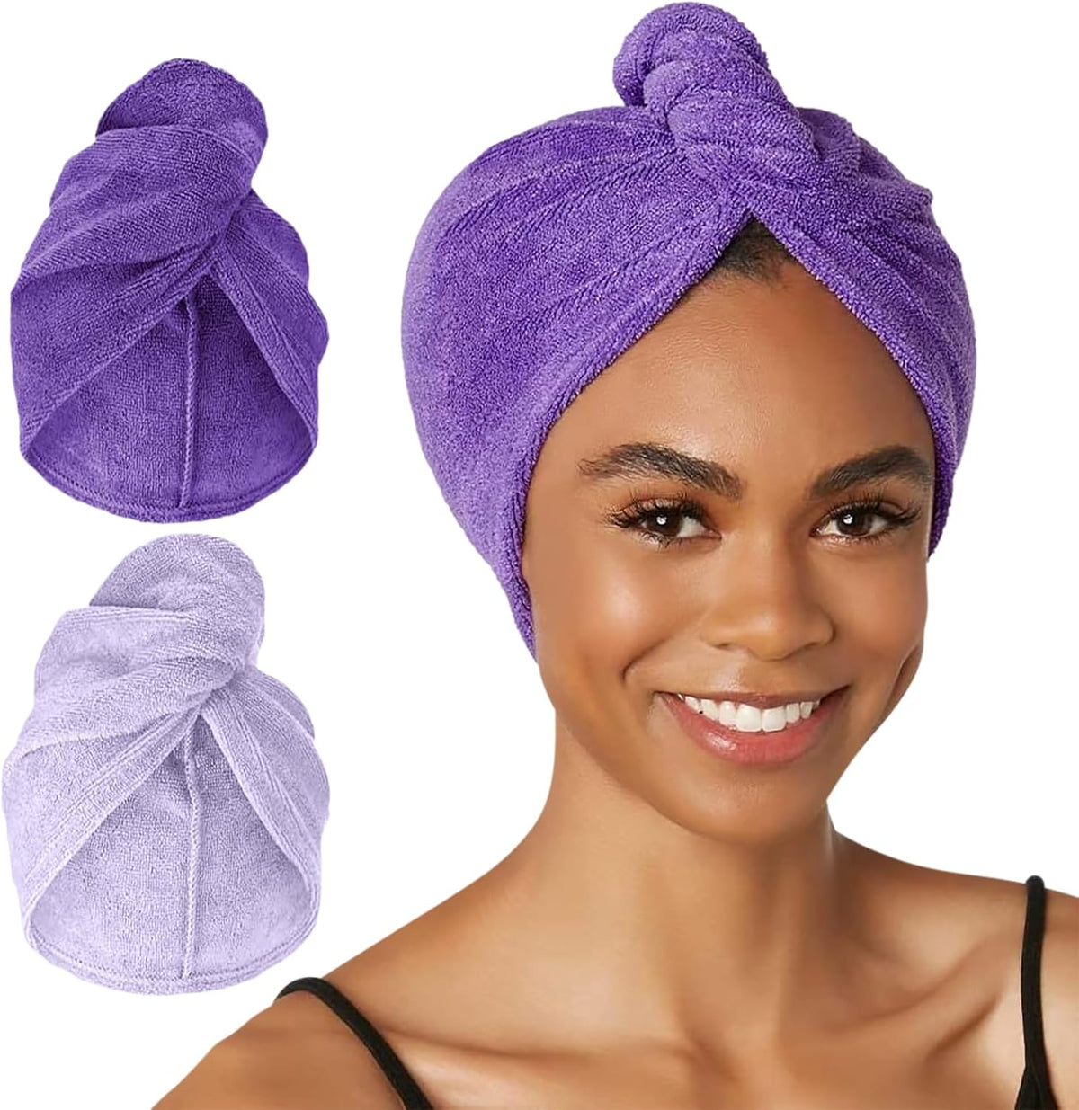 Turbie Twist Paquete de 2 Toallas de Microfibra para el Cabello par...
