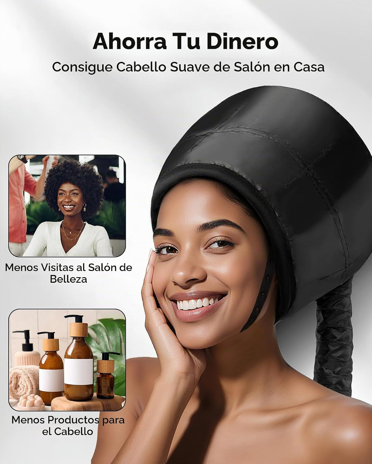 Secador de pelo con capucha para acondicionamiento profundo \u2013...