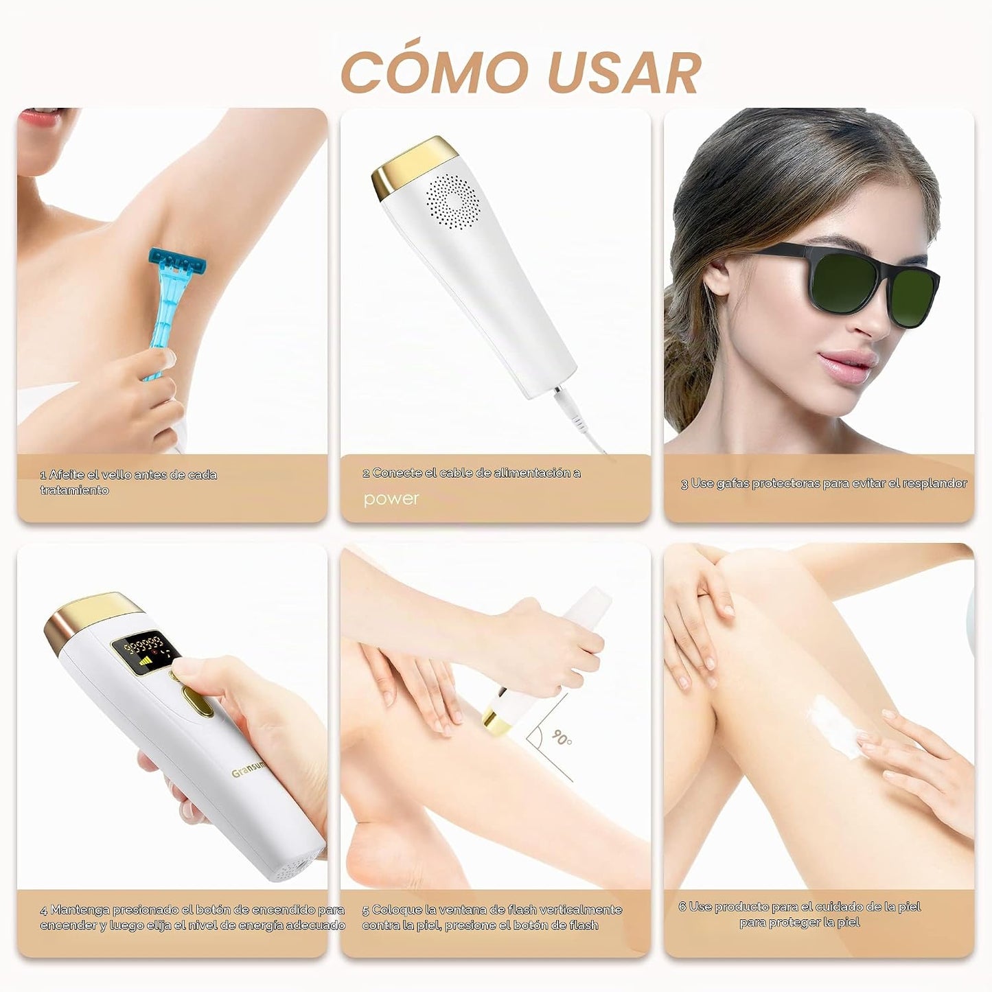 Dispositivo de depilación láser IPL para mujeres y hombres, removed...