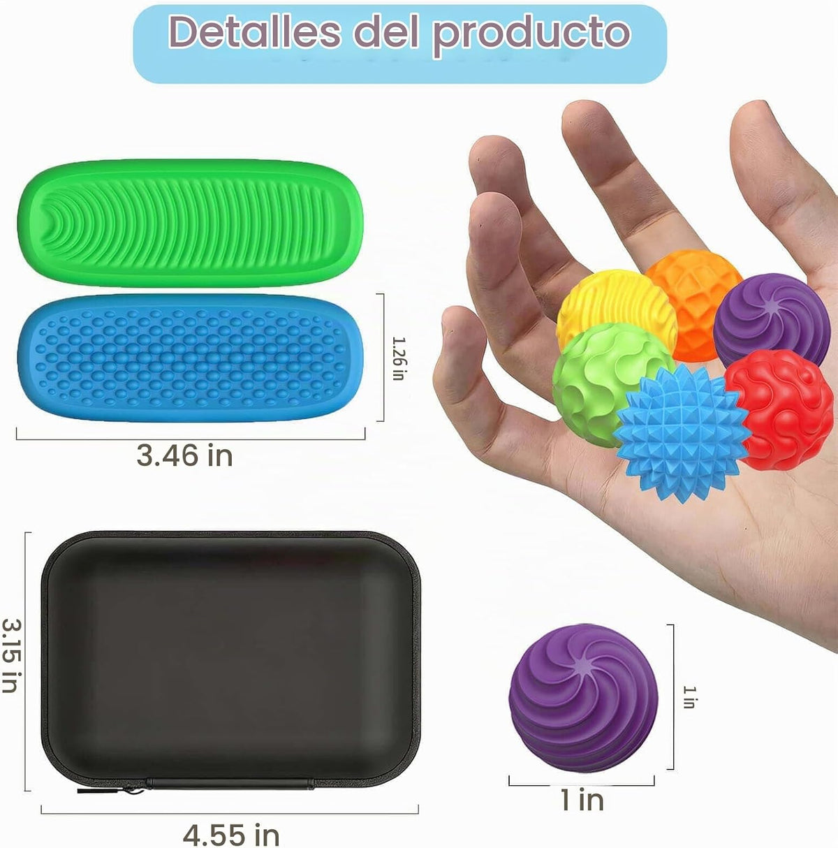 Juguetes Fidget de Silicona con Bolas Magnéticas y Piedras Sensoria...