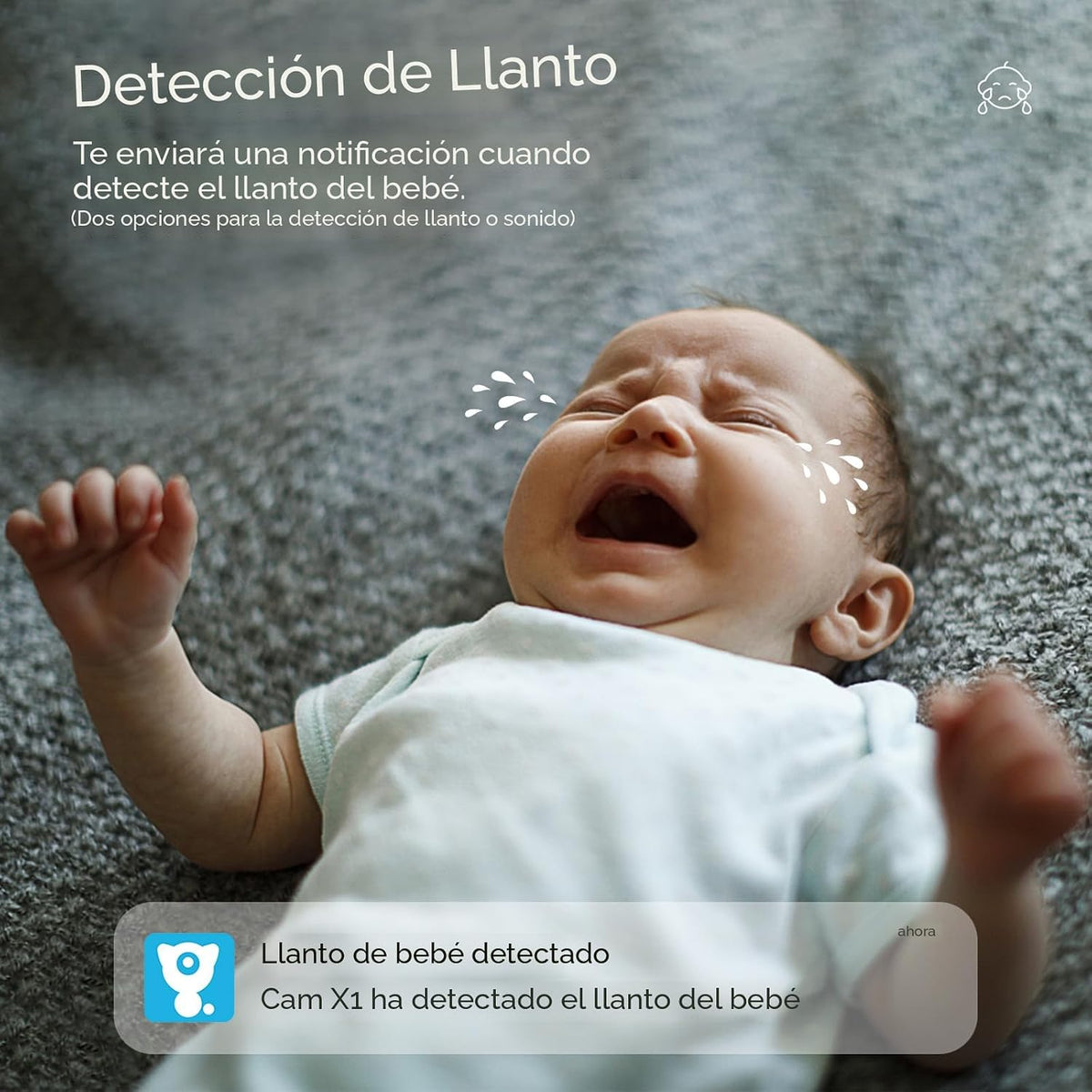 litokam Cámara de seguridad interior 2K, cámaras de 360° para segur...