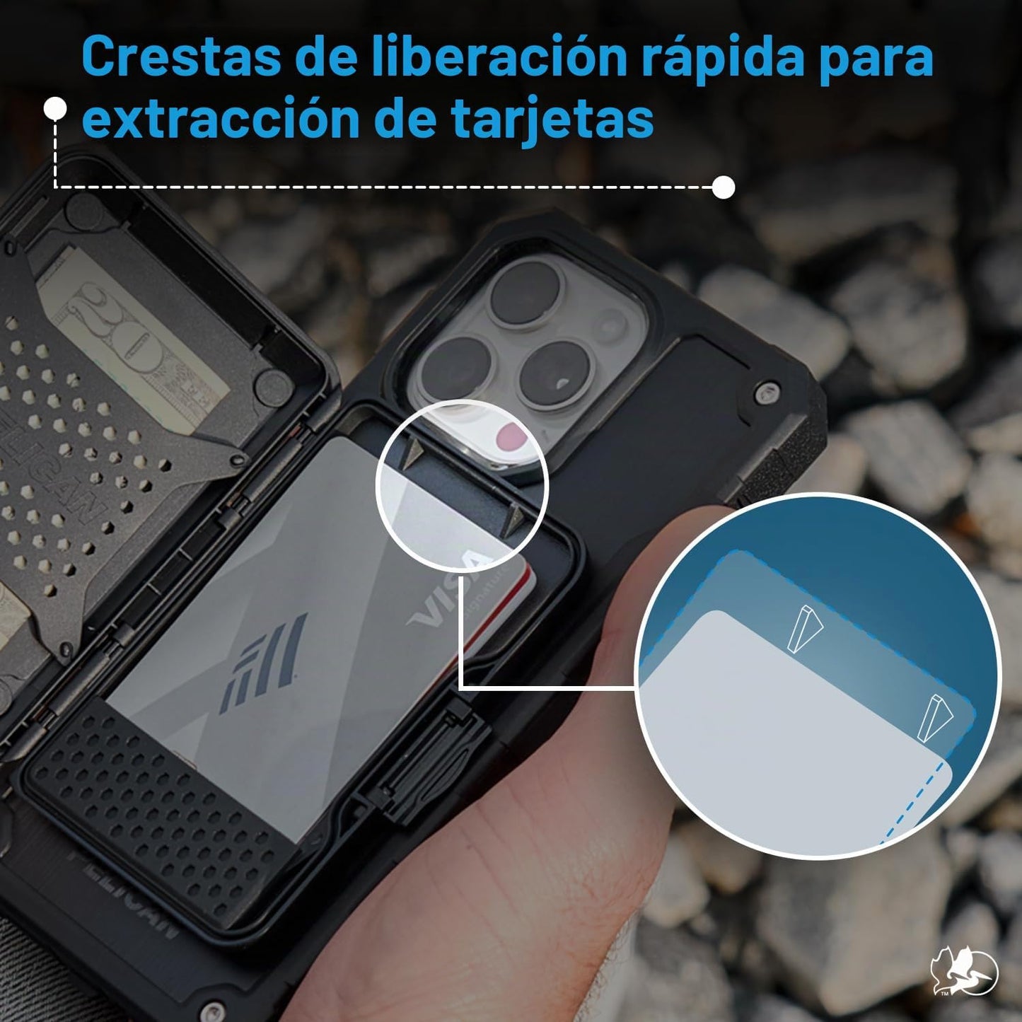 Pelican Cartera MagSafe con bloqueo RFID para tarjetas y dinero en...