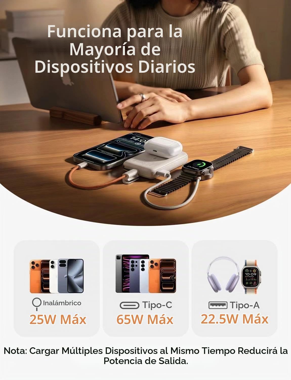 LISEN Cargador portátil magnético para iPhone 10000mAh | QI2.2 Carg...