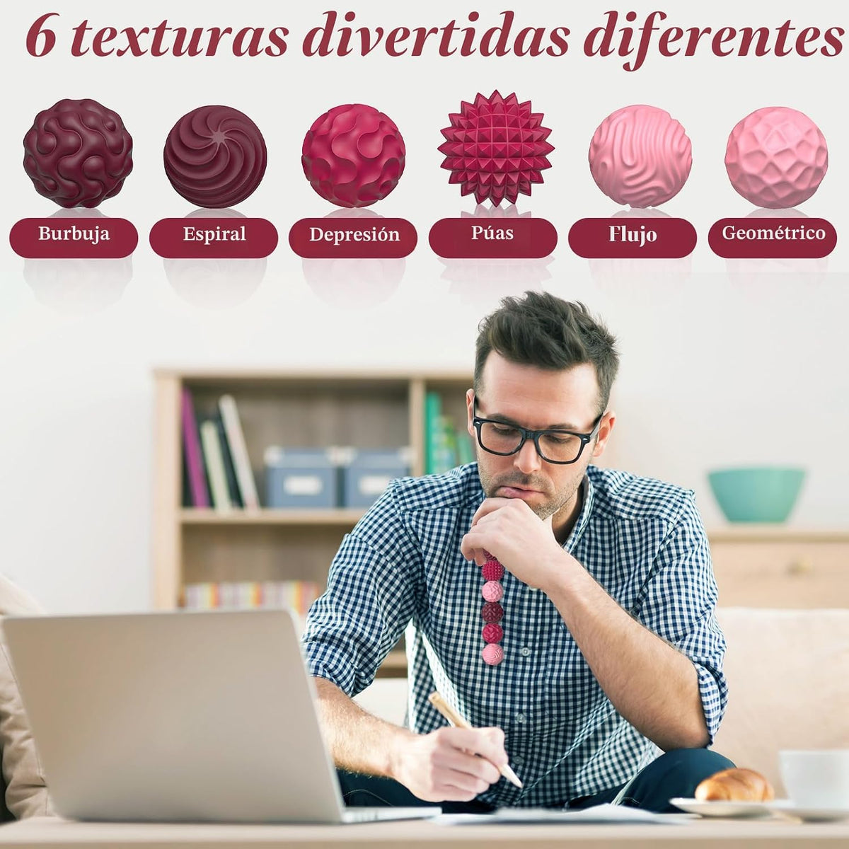Bolas Magnéticas de Silicona, Juguetes para Personas Inquietas para...