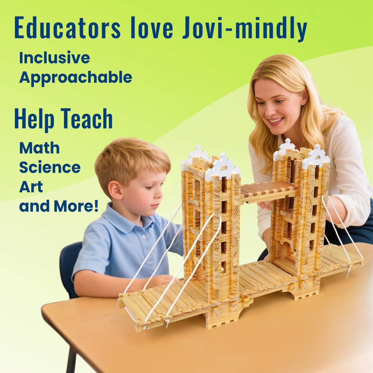 Jovi-mindly Notchies - Juego de bloques de construcción de madera (...