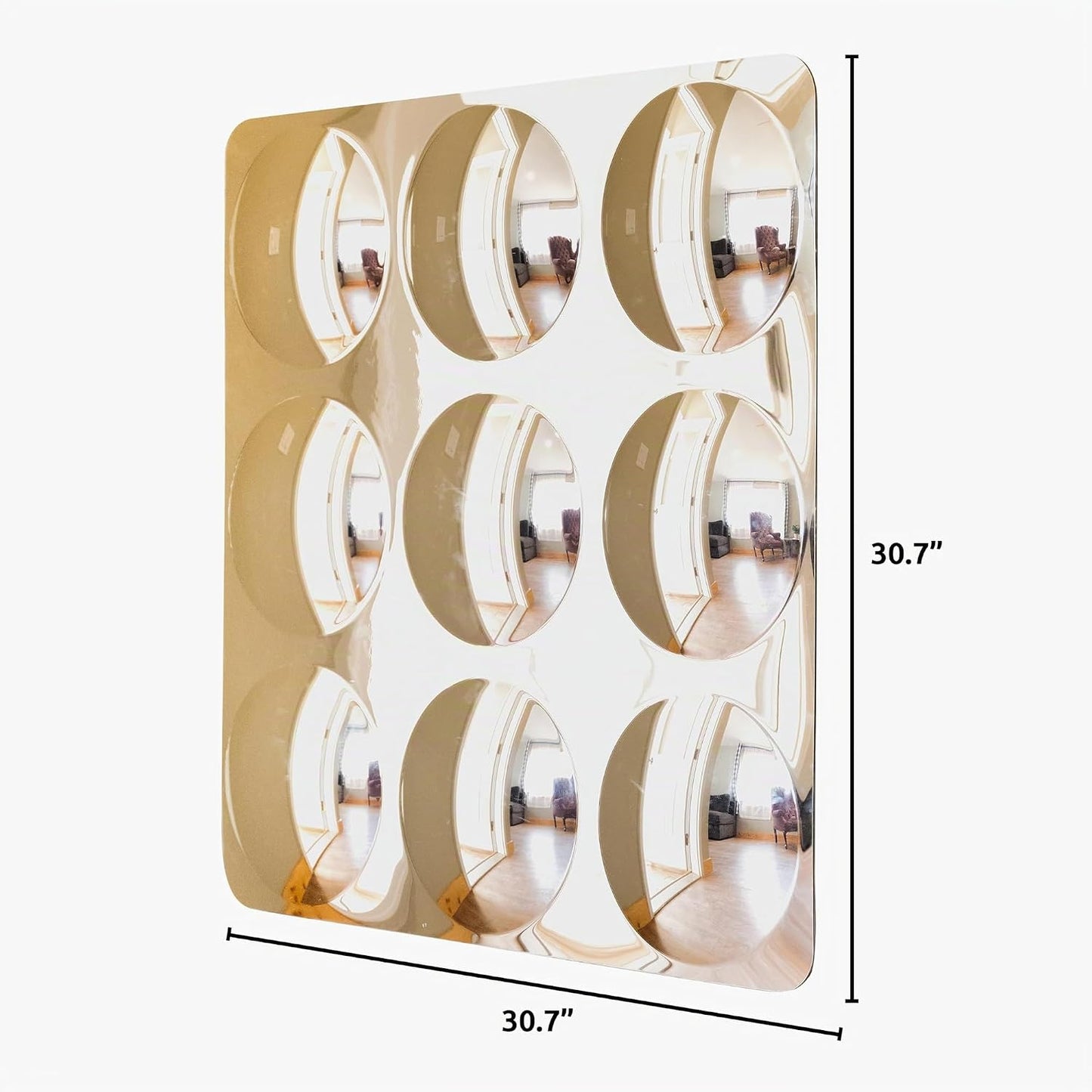 Spark &amp; Wow Espejo sensorial de pared para niños pequeños, 9 bu...