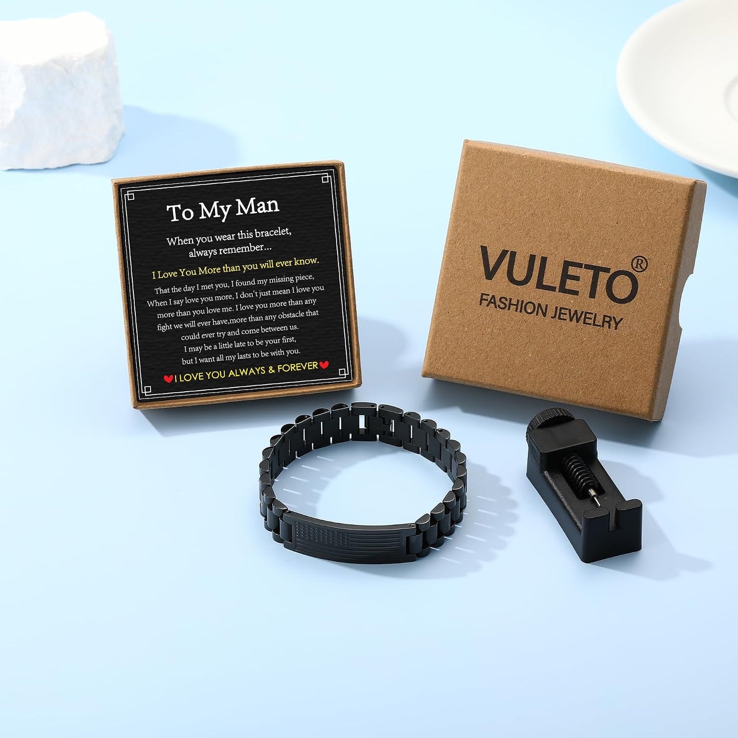 VULETO Pulsera de regalo para hombres, marido, novio, hijo, hermano...
