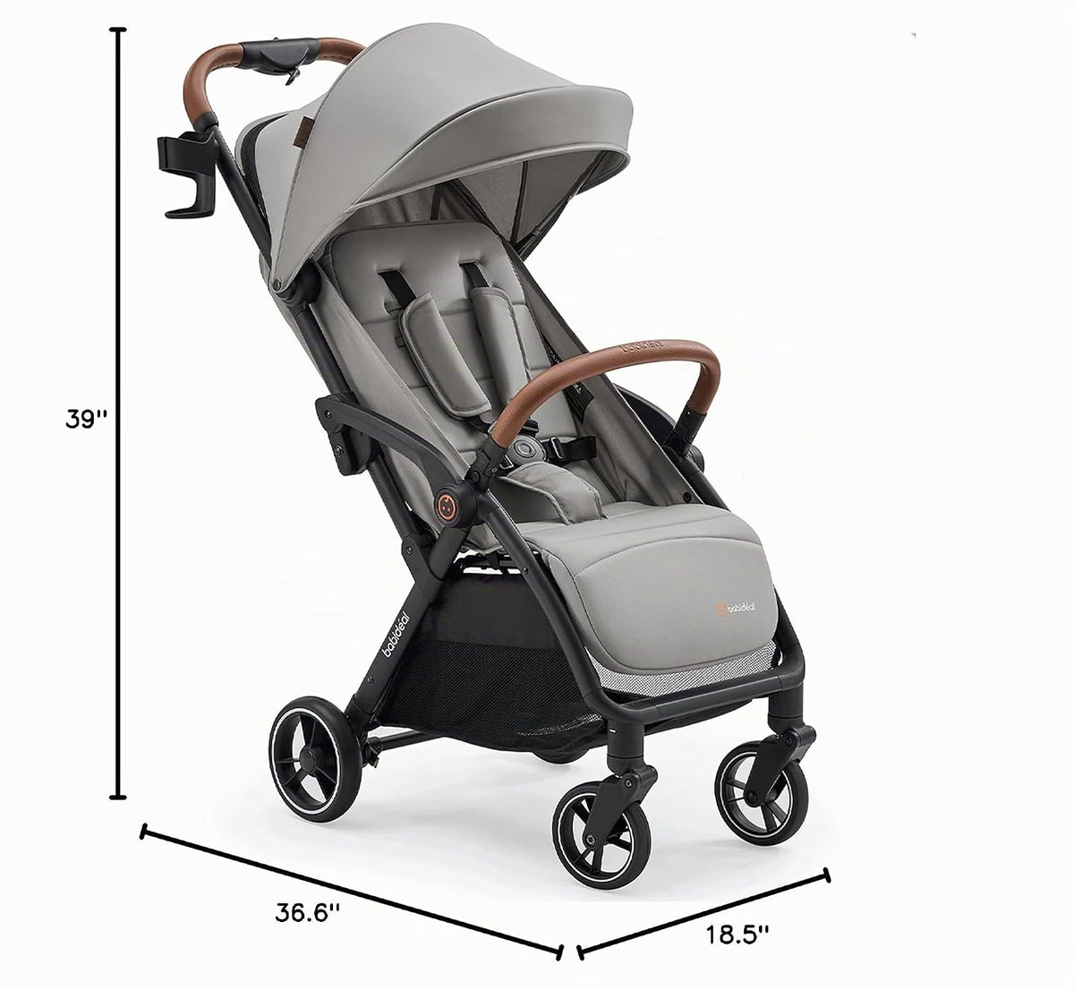Cochecito de bebé, cochecito de viaje ligero plegable automático pa...