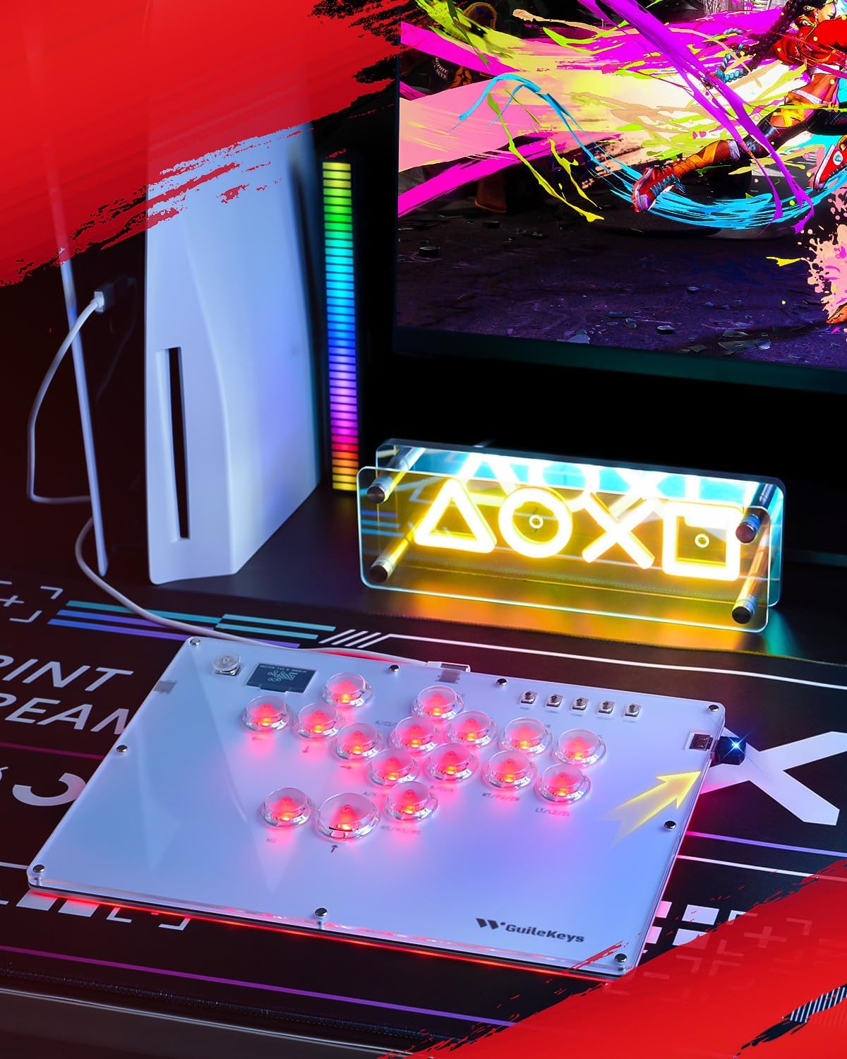 GuileKeys Adaptador P5BOOTS, controlador sin palanca Arcade Stick C...