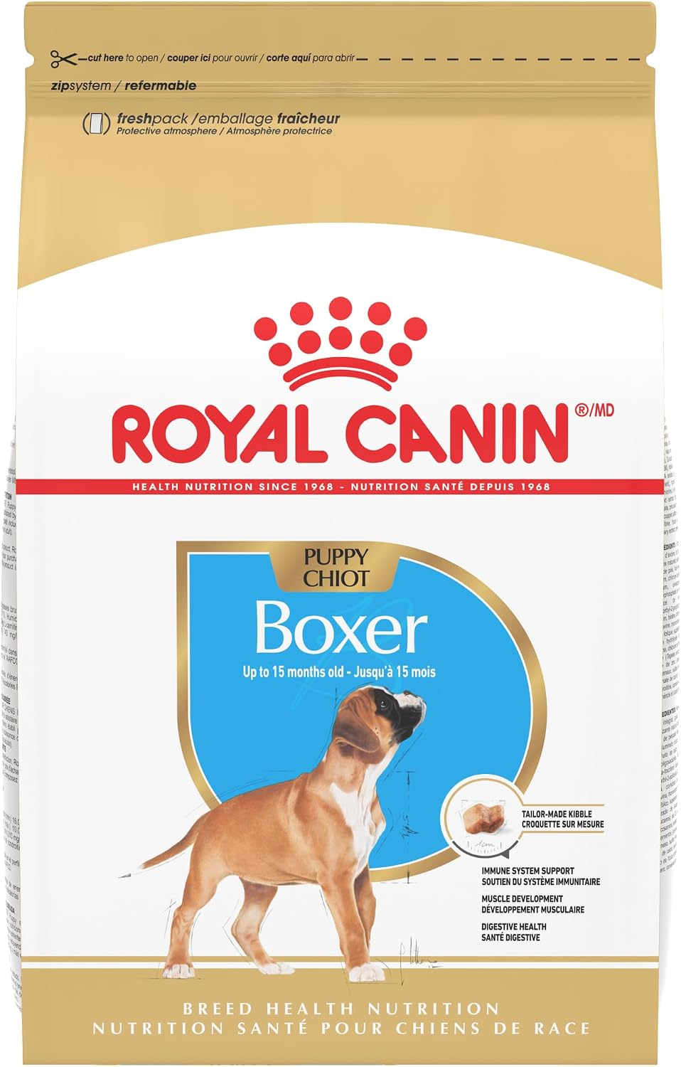 ROYAL CANIN Boxer Puppy - Alimento seco para perros, bolsa de 30 li...