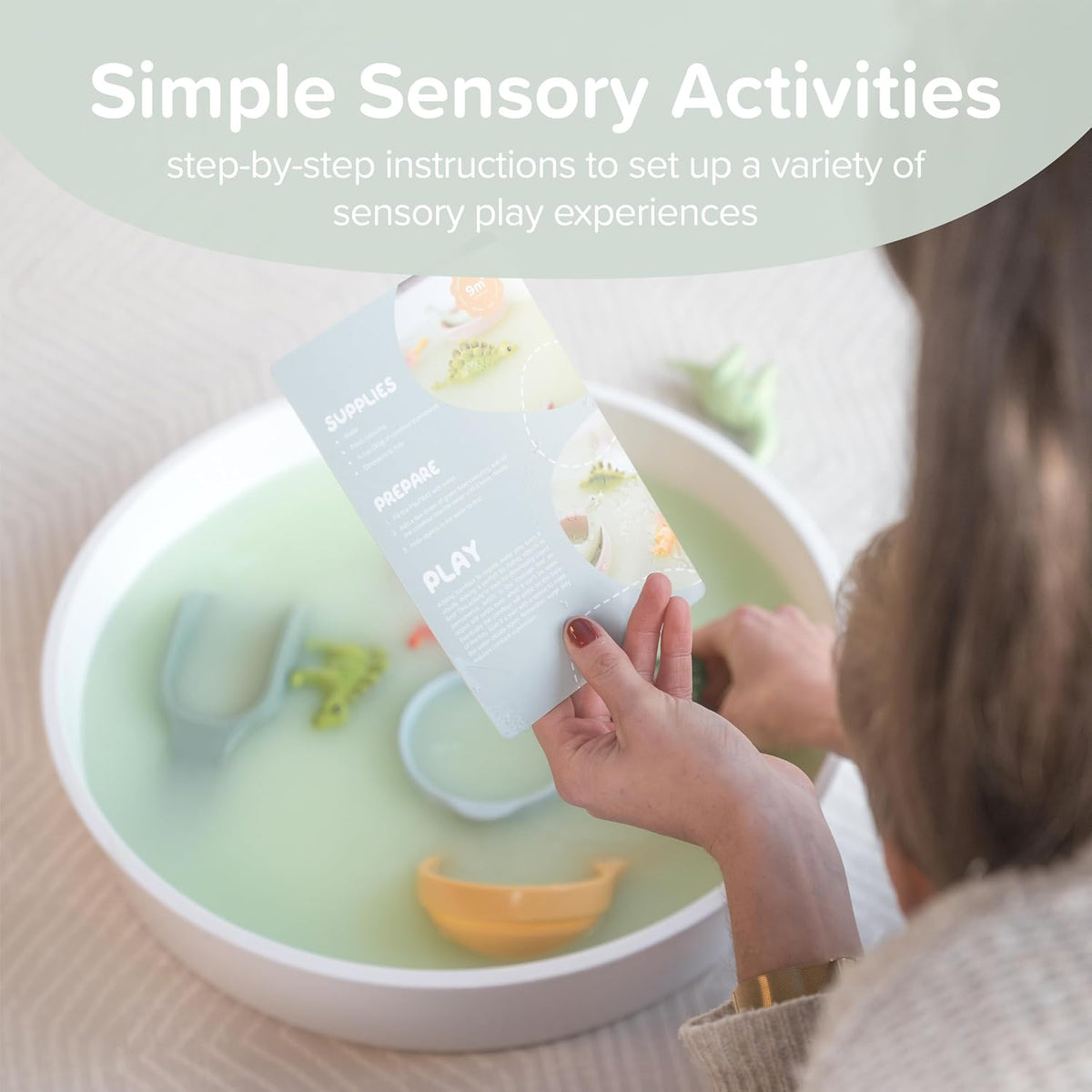 30 tarjetas de actividades sensoriales para bebés de 6 a 24 meses |...
