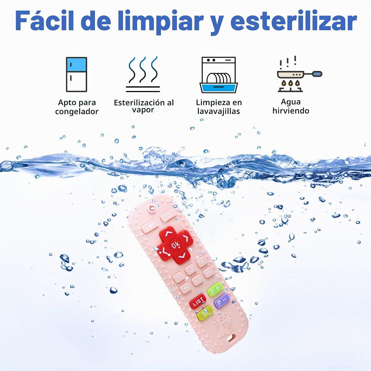 Mordedores para aliviar la dentición, juguetes para bebés de 3-6 12...