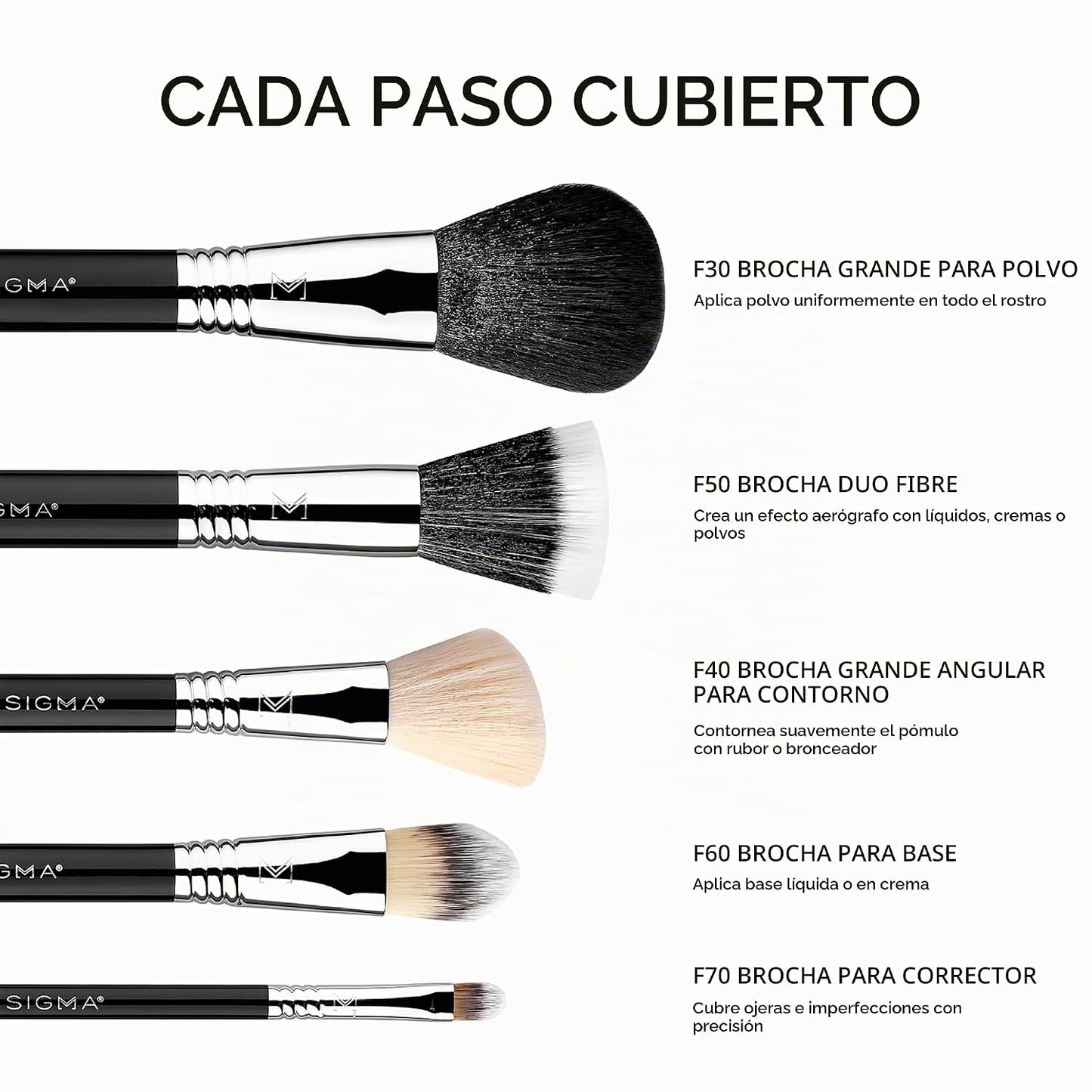 Sigma Beauty Juego de brochas esenciales de maquillaje \u2013 Juego...