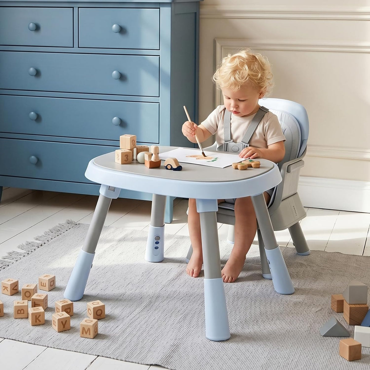 INFANS Silla alta 9 en 1, silla alta convertible para bebés y niños...