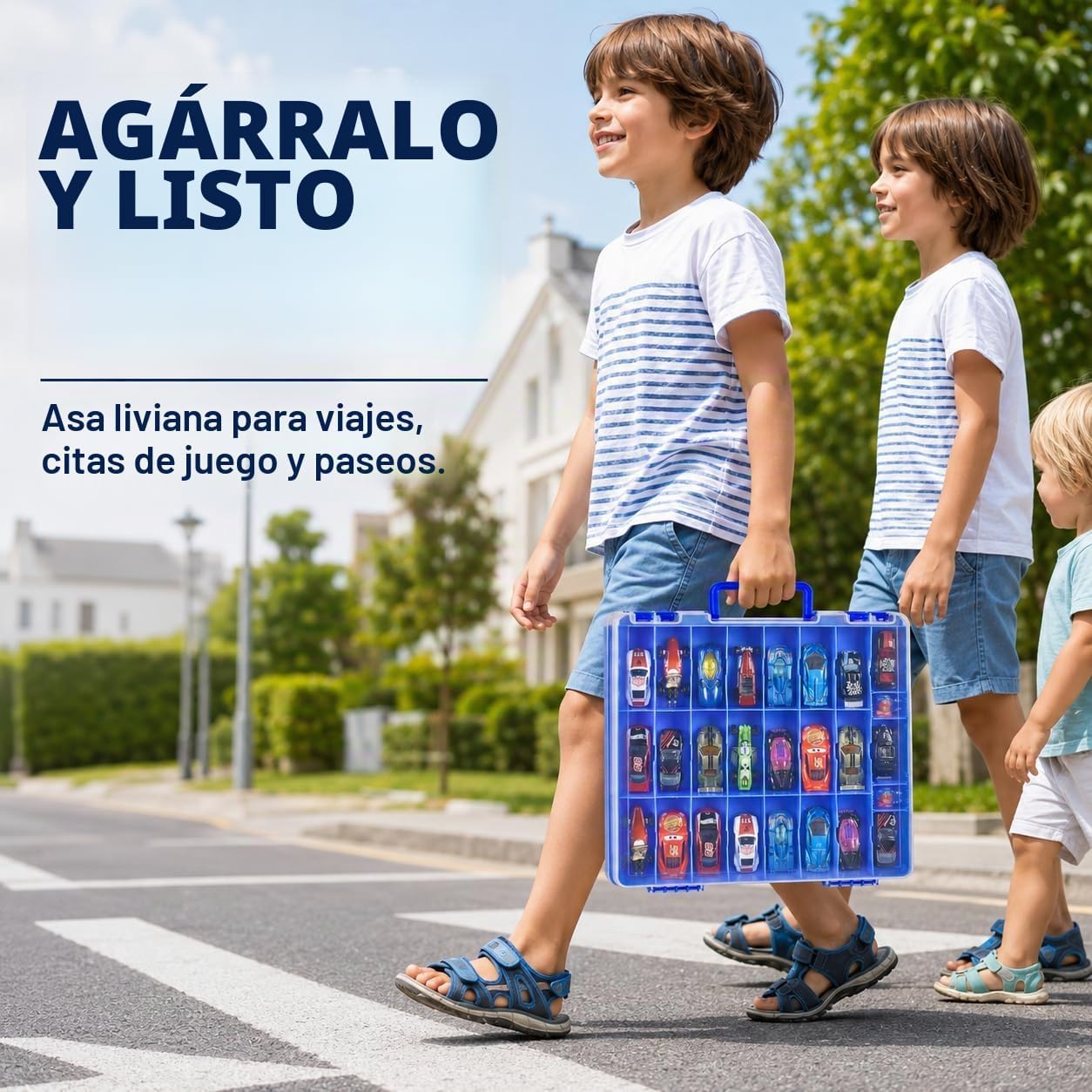 Estuche organizador de almacenamiento de autos de juguete compatibl...