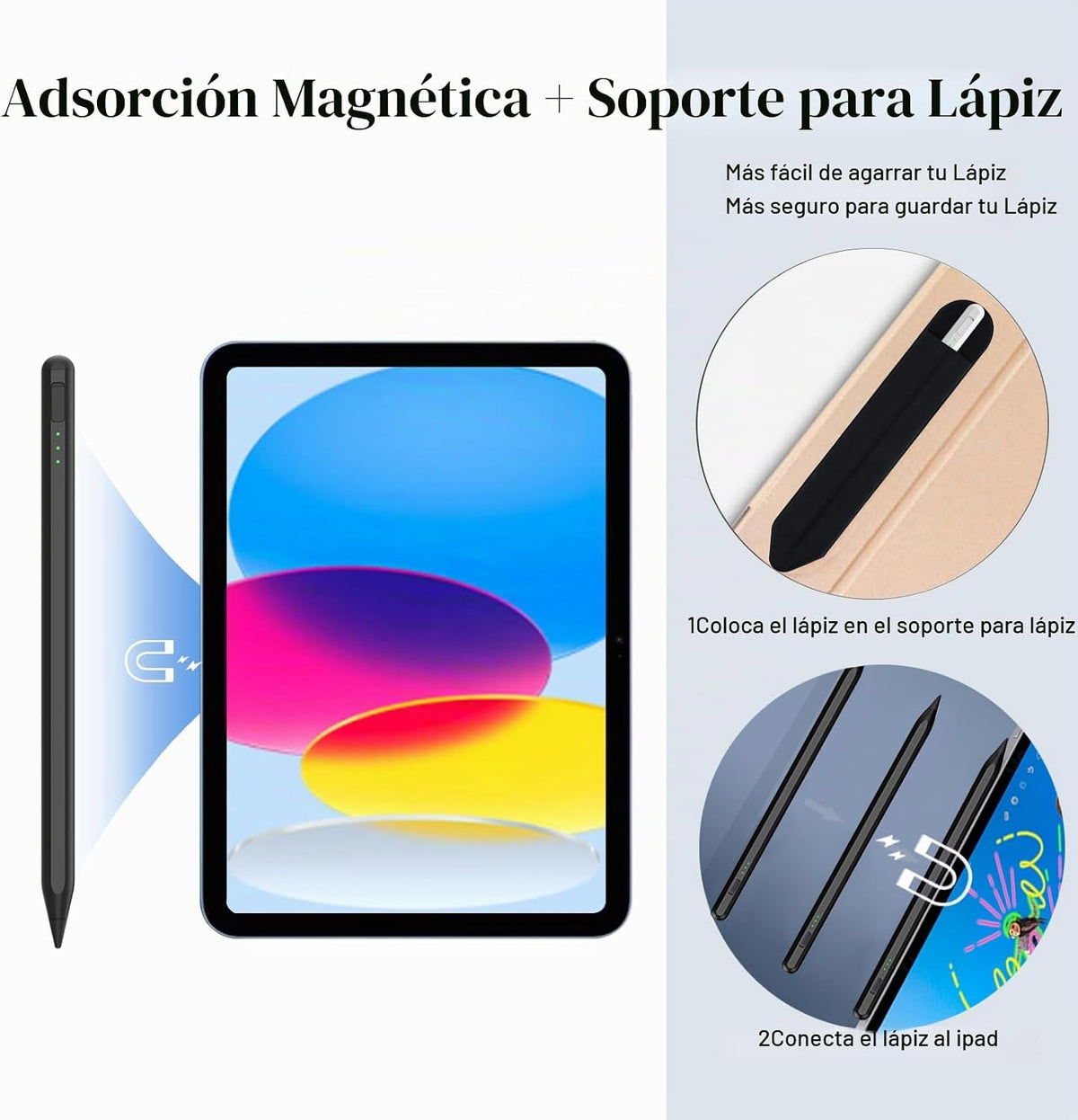 Lápiz táctil para iPad 11 y 10ª generación, carga 14 minutos más rá...