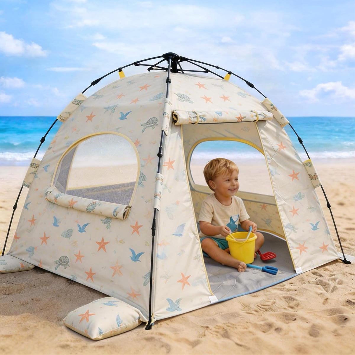 Tienda de campaña de playa para bebés con protección UV UPF 50+, in...