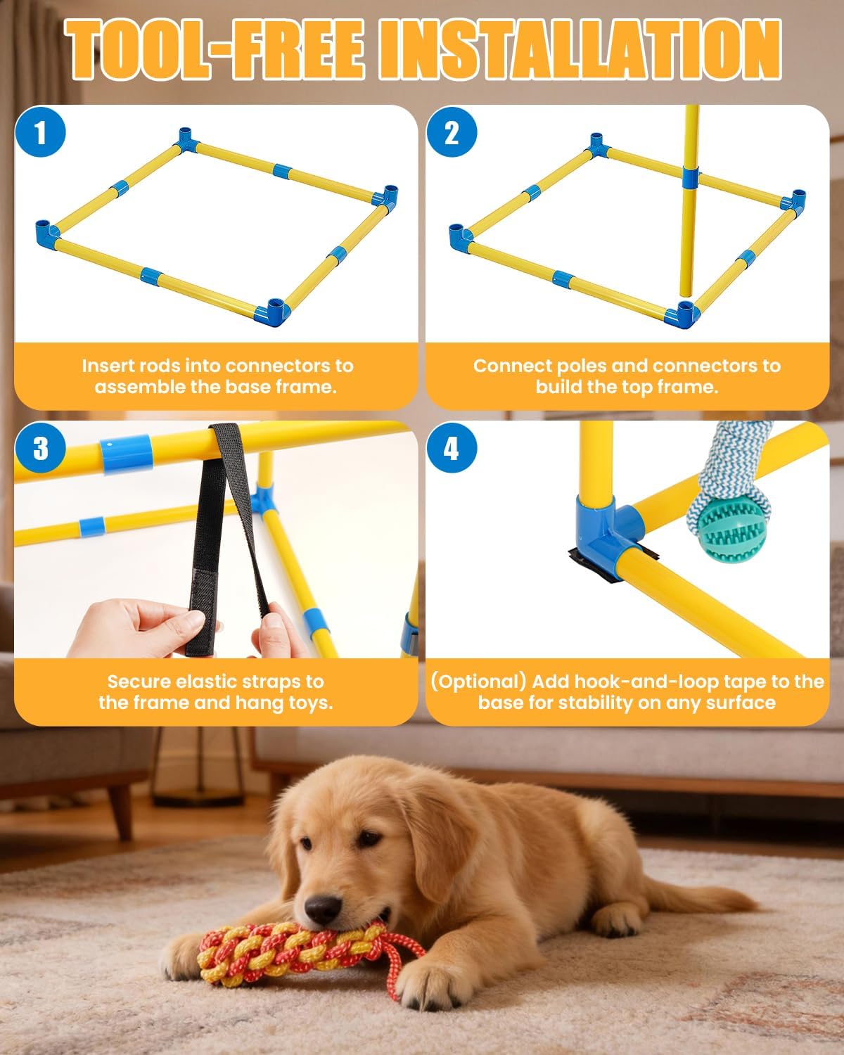 Grevigily Gimnasio de juego para cachorros para perros pequeños, 23...