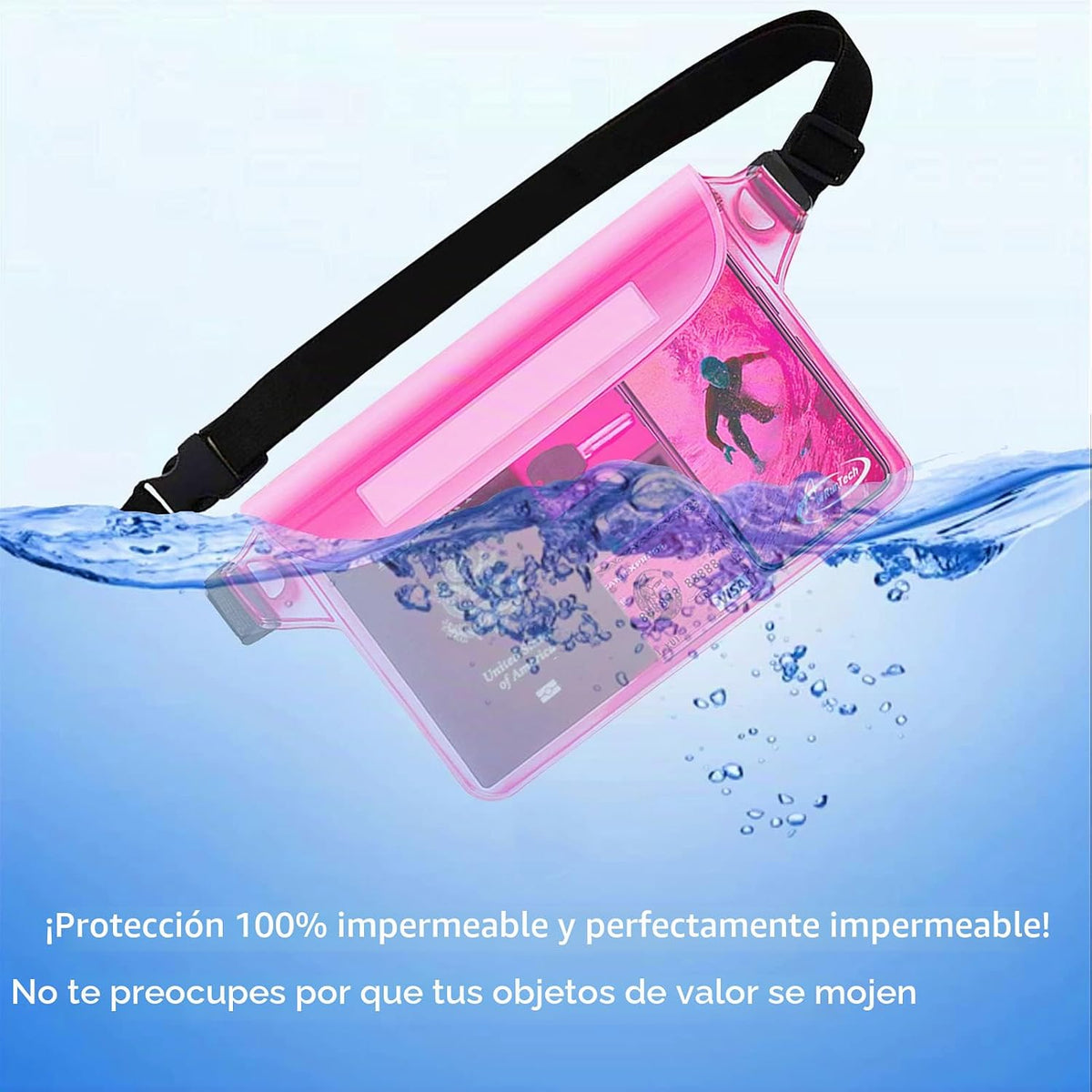 AiRunTech Bolsa impermeable con correa para la cintura (paquete de...