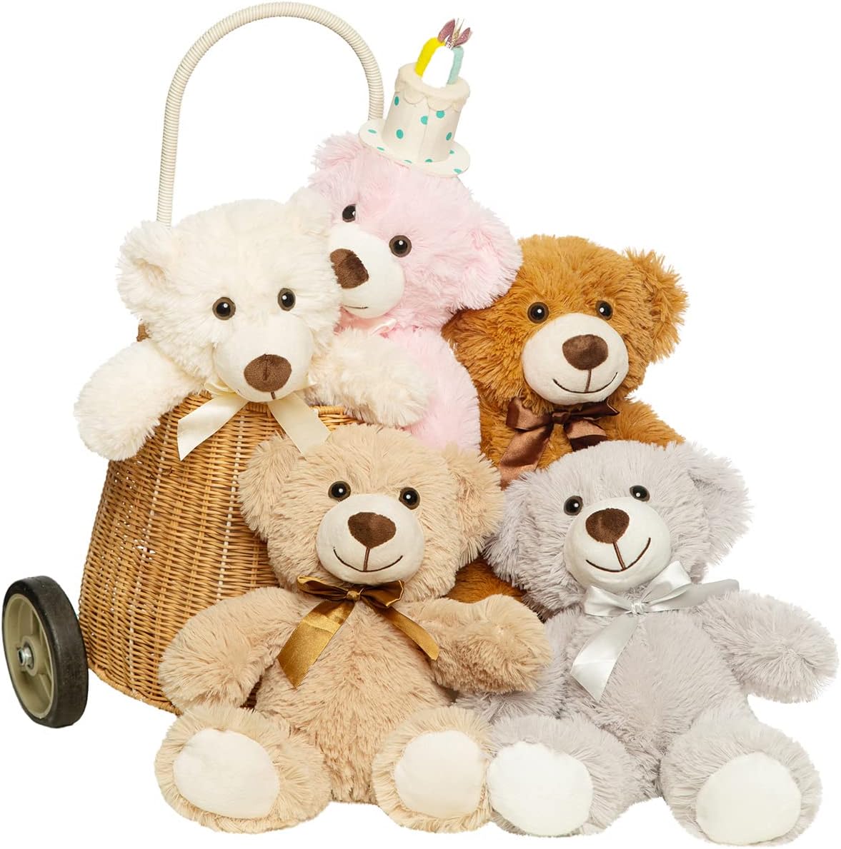Quaakssi Ositos de peluche a granel 5 paquetes de juguetes de peluc...