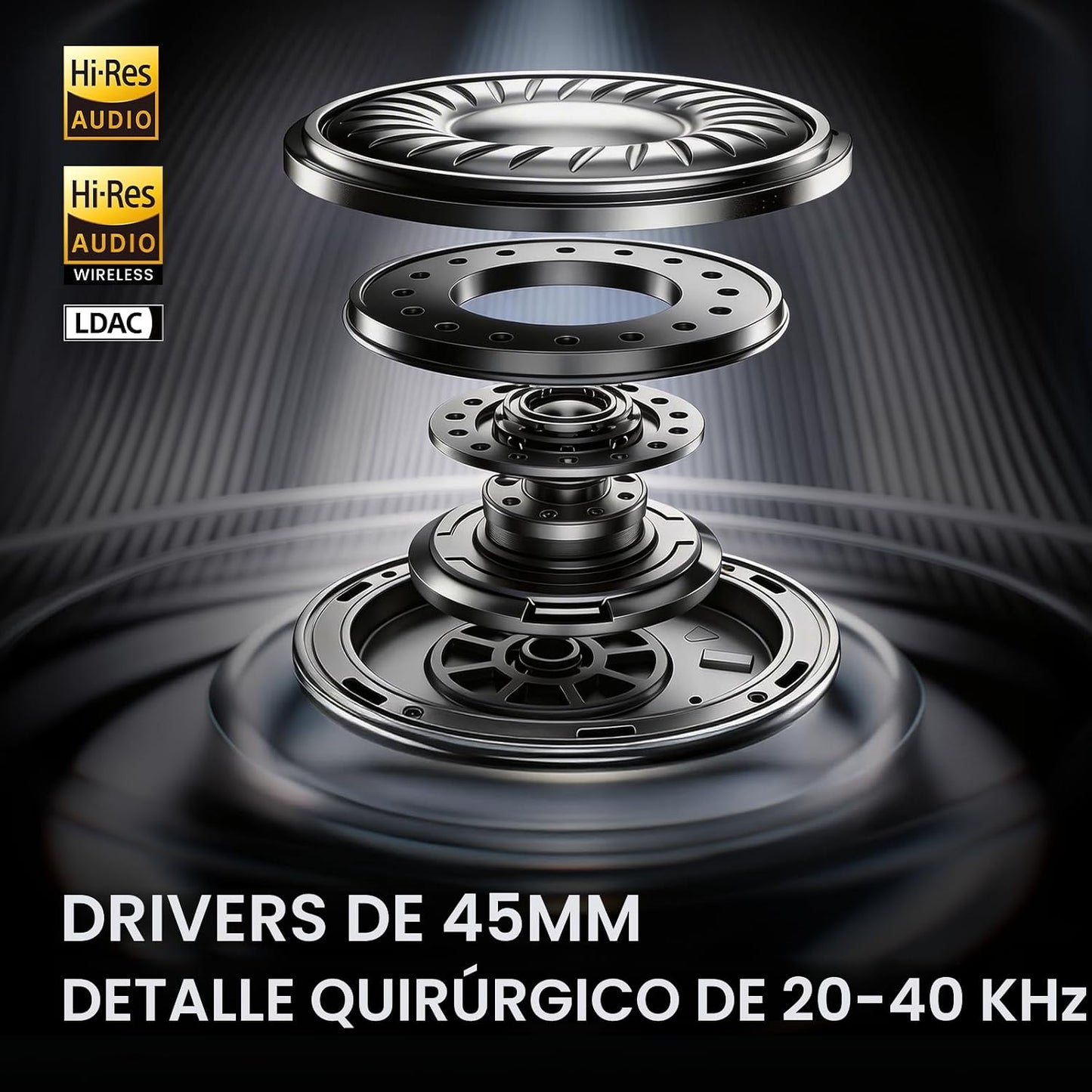 OneOdio Studio Max 2 Auriculares inalámbricos para DJ, latencia de...