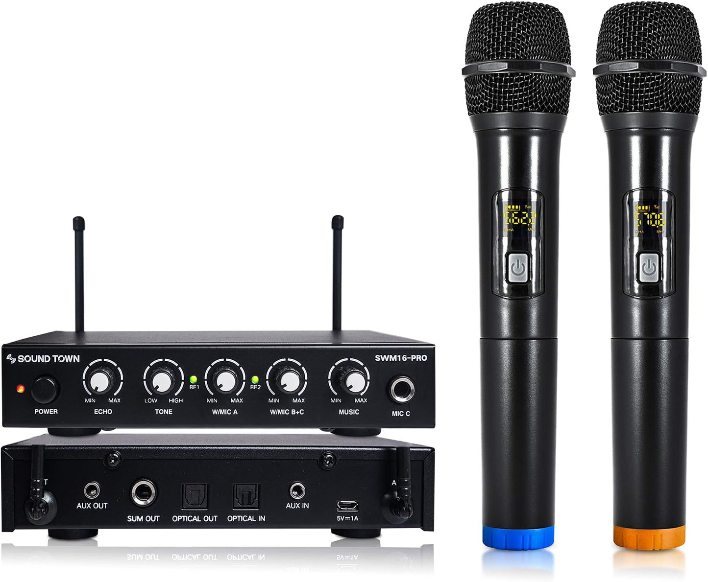 Sound Town Sistema Mezclador de Karaoke con Micrófono Inalámbrico d...