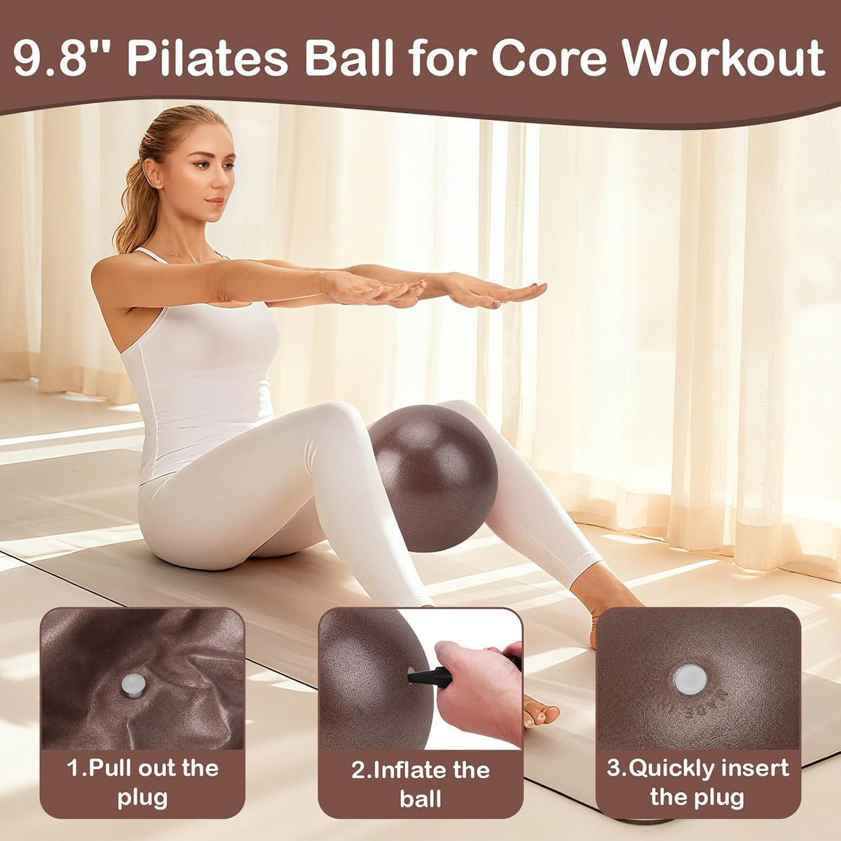 Hoedia Kit de Pilates de 17 Piezas para Mujeres, Equipo de Pilates...