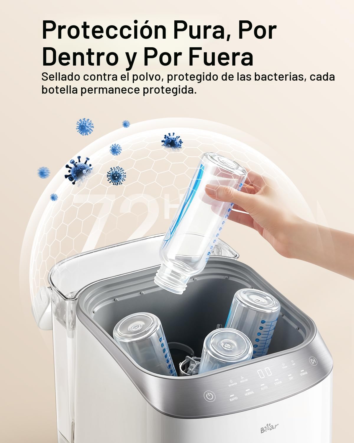Lavadora de Biberones Bear Pro, Lavadora y Esterilizador y Secador...