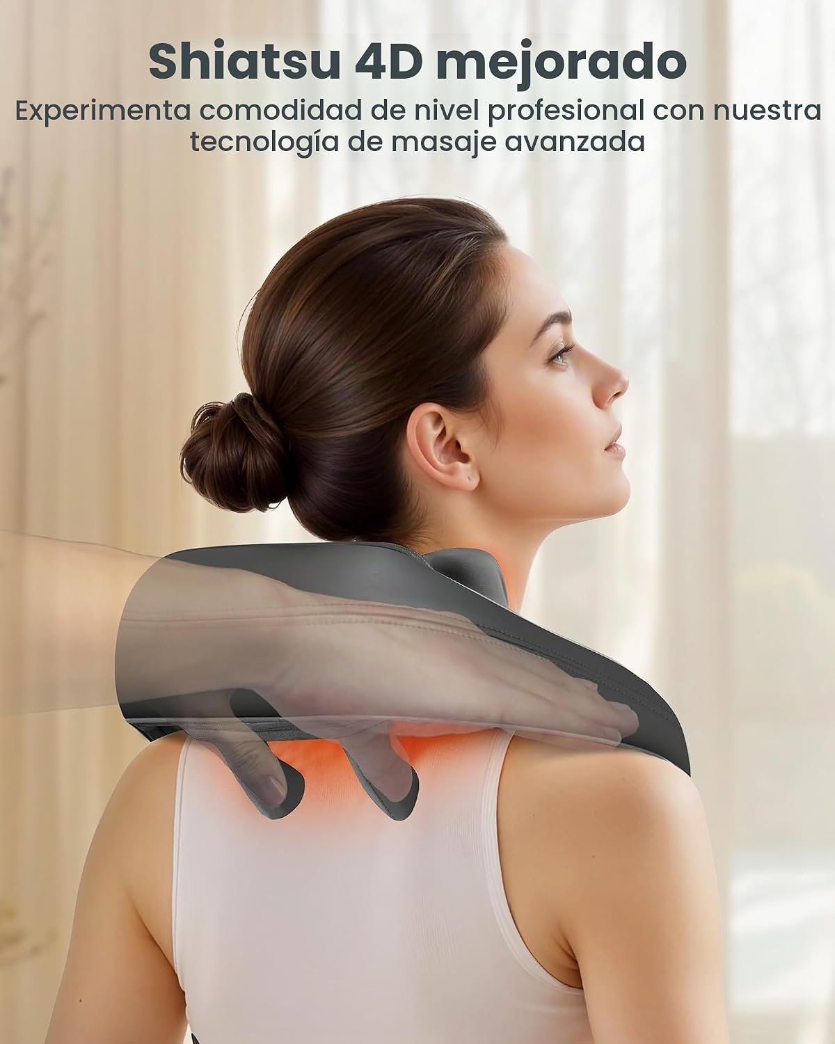 COMFIER FSA Elegible Masajeador Shiatsu de Cuello con Calor para Te...